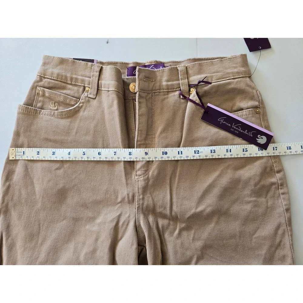 Gloria Vanderbilt Amanda Slimming Tapered Leg Jeans Latte‎ Tan Womens Size 6 Avg